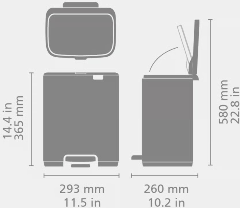 BRABANTIA pedaalemmer - 255380