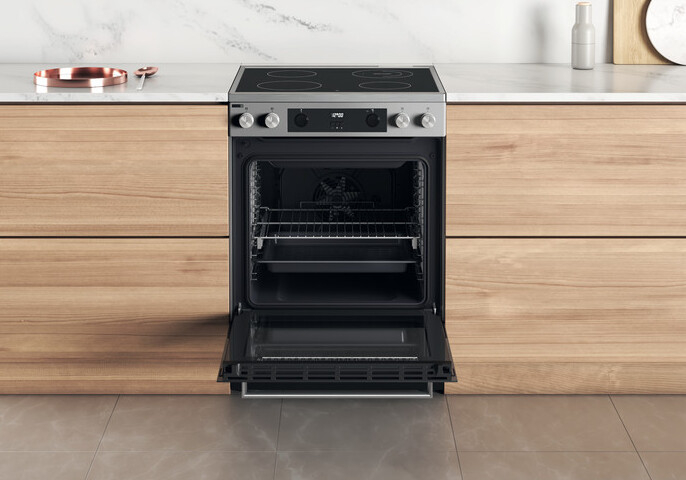 WHIRLPOOL fornuis met keramische kookplaat - 60cm - WS68V8CCXT