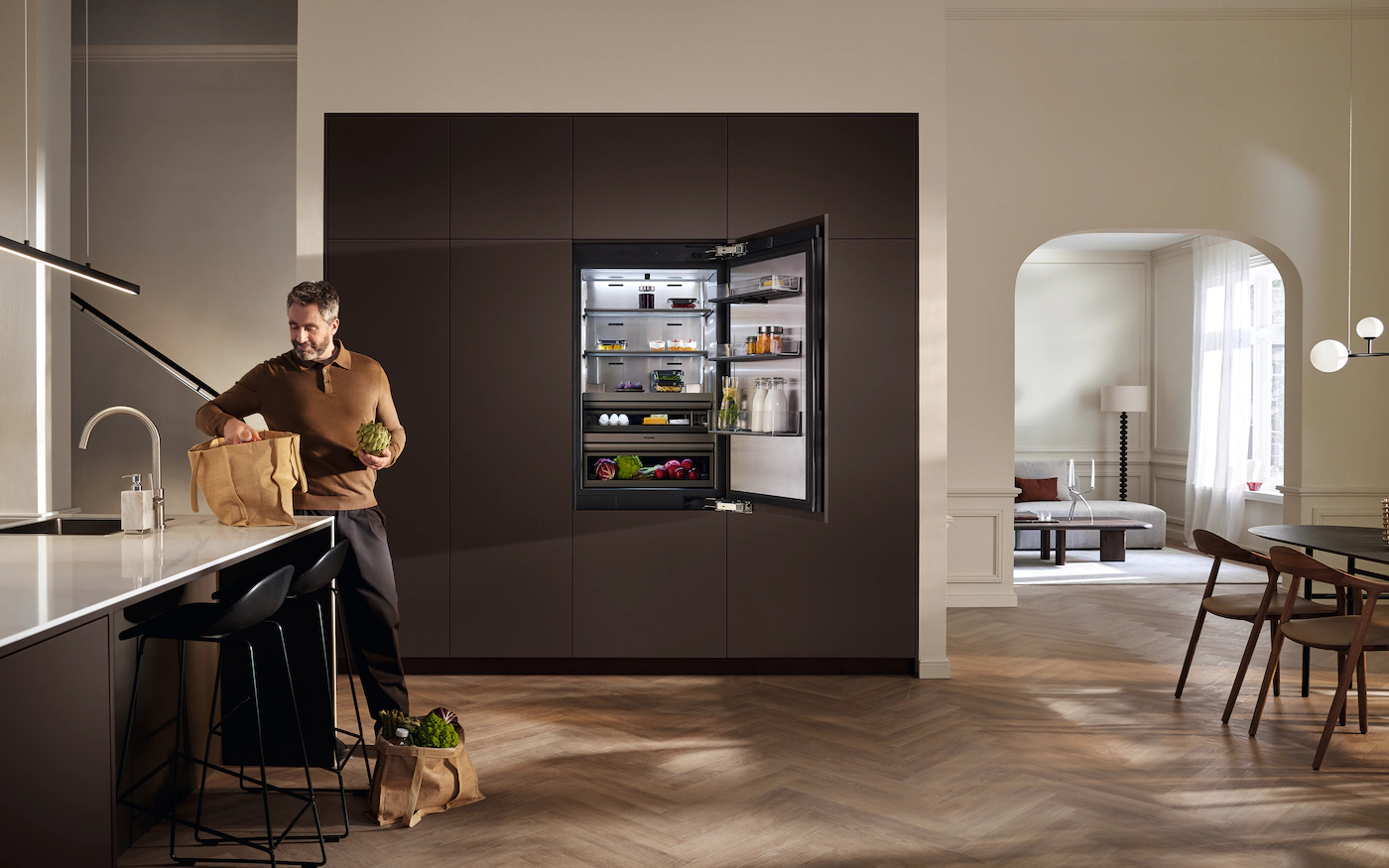 MIELE koel-/vriescombinatie - 213cm - KFMC3834R