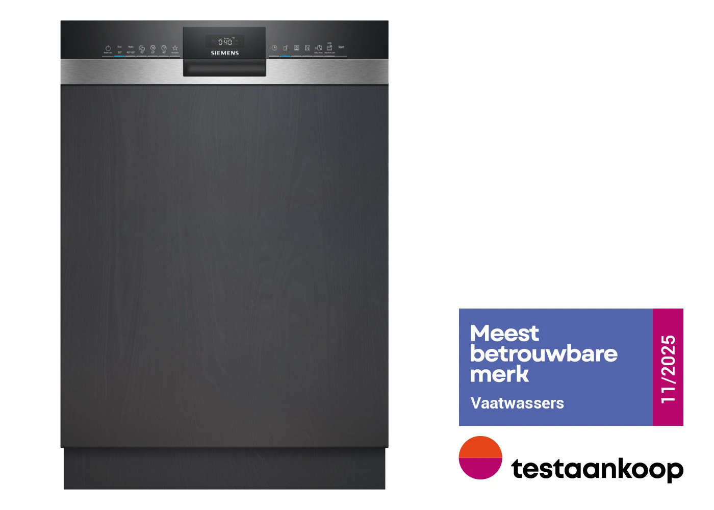 SIEMENS SN53ES04TE iQ300 vaatwasser met bedieningspaneel