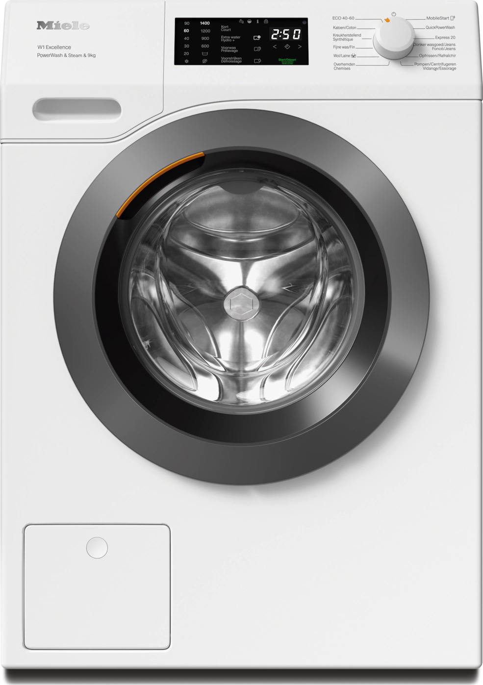 MIELE CHROME EDITION Wasmachine 9 kg - WED395WPS