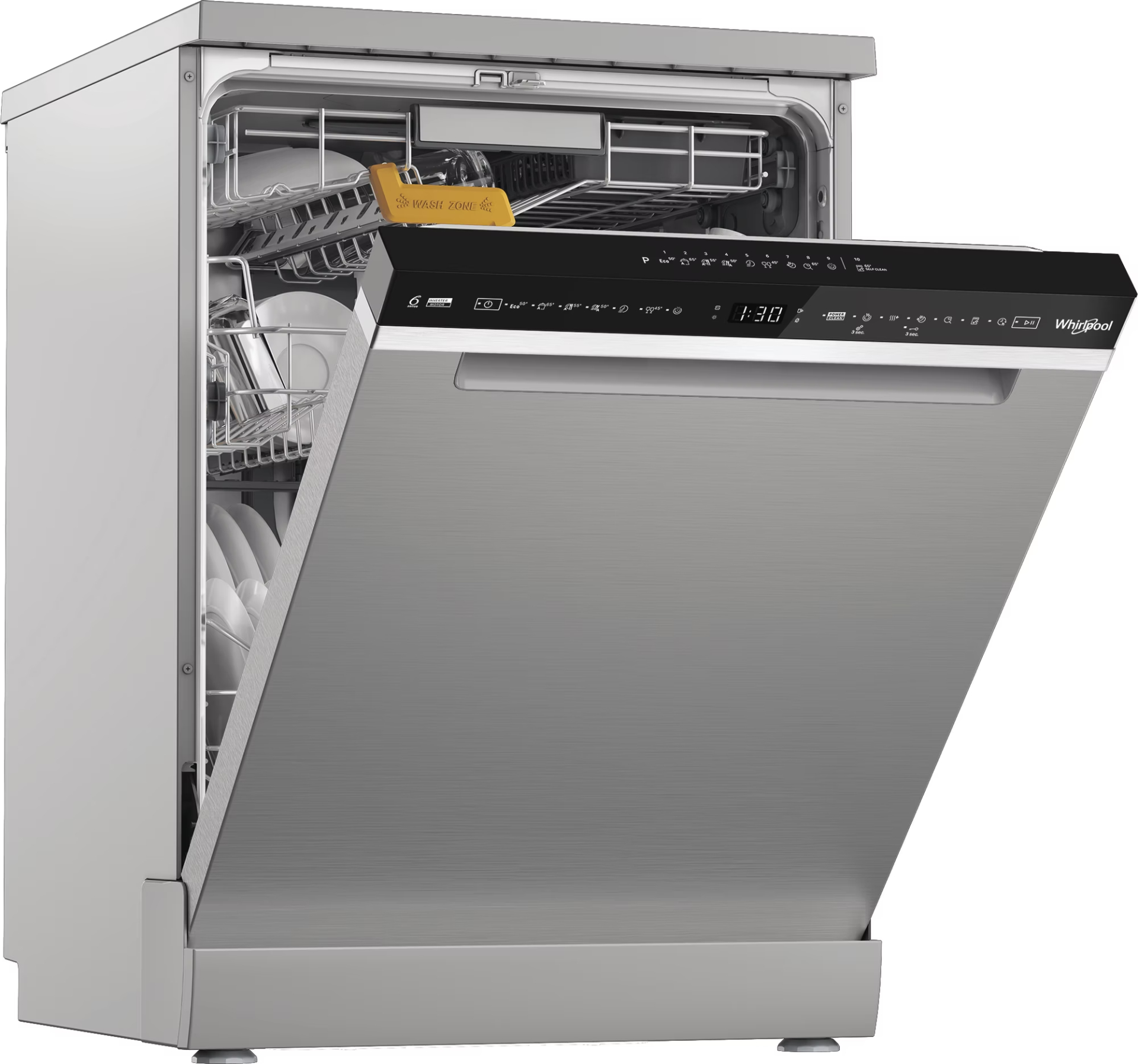 WHIRLPOOL vrijstaande vaatwasser - W8FHS61X