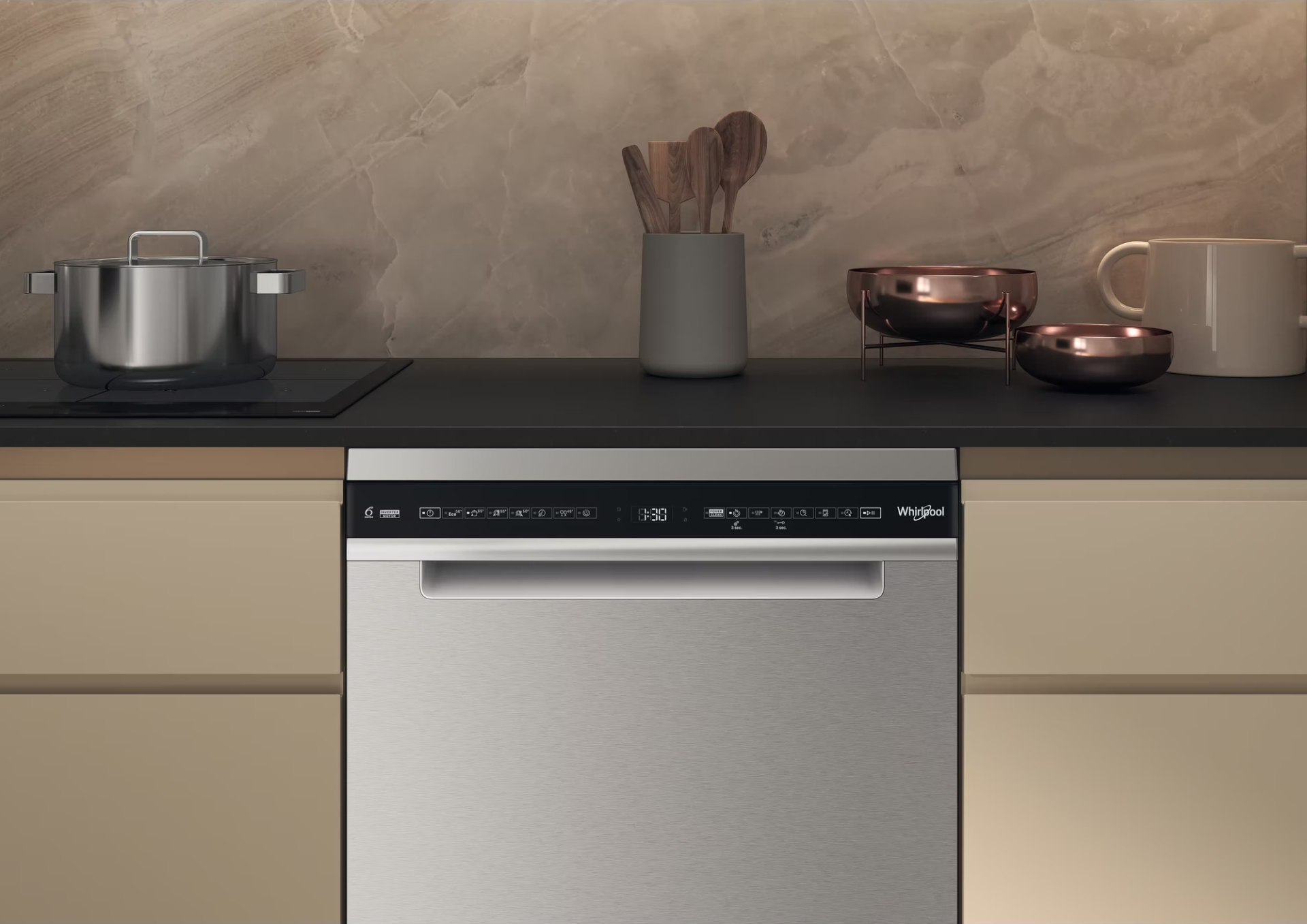 WHIRLPOOL vrijstaande vaatwasser - W7FHS41X