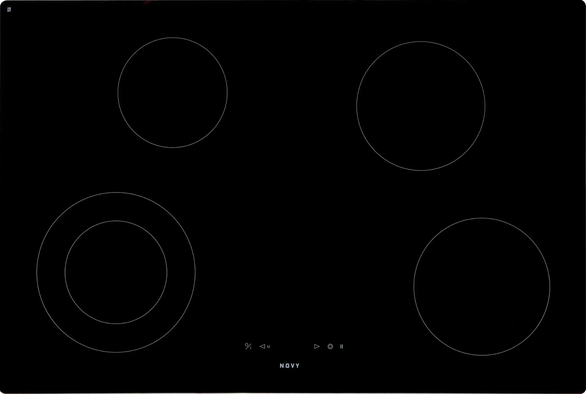 NOVY vitrokeramische kookplaat - 78cm - 1119