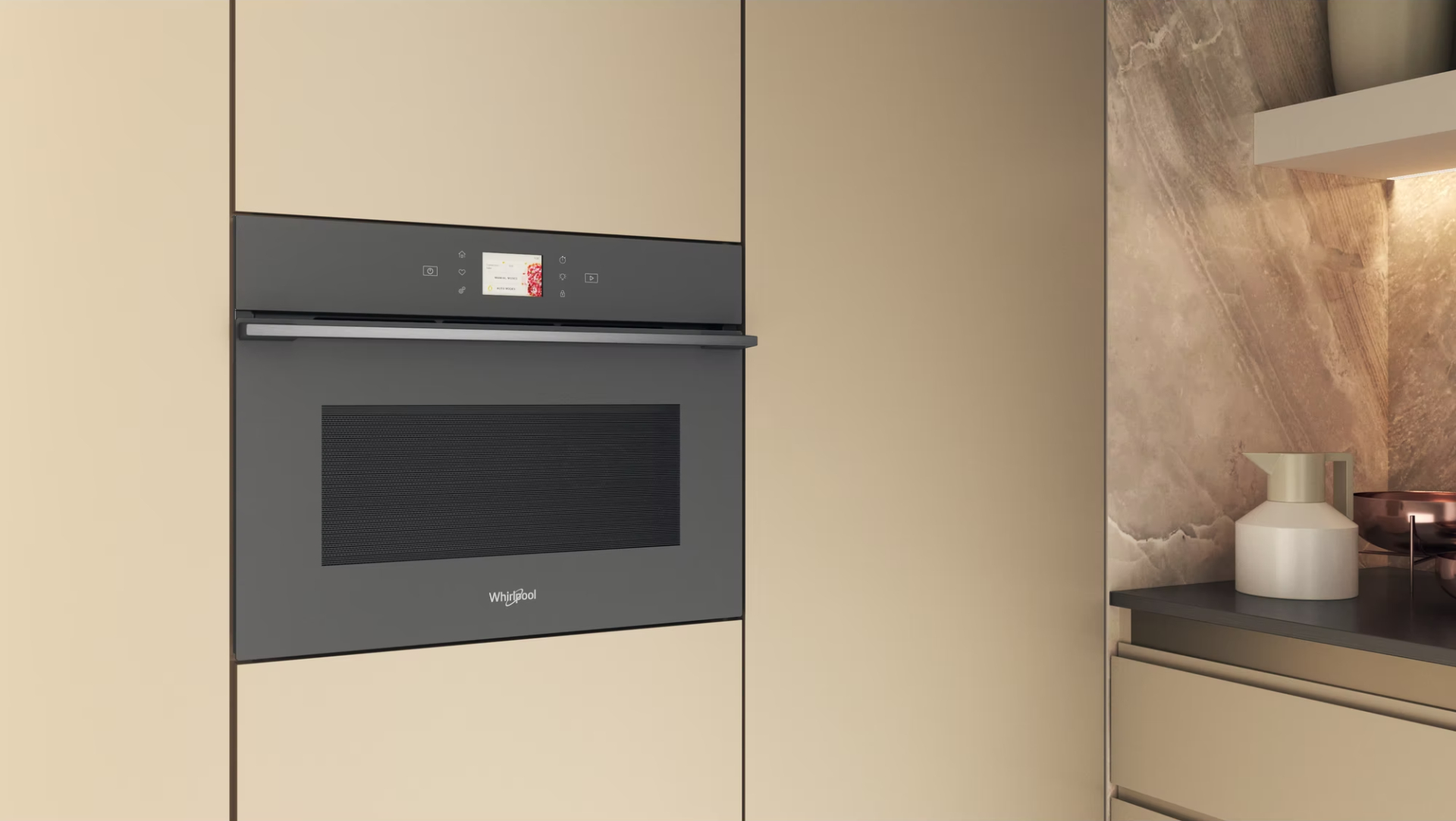 WHIRLPOOL multifunctionele oven met microgolfoven - 45cm - WCW11O7FHTSSM