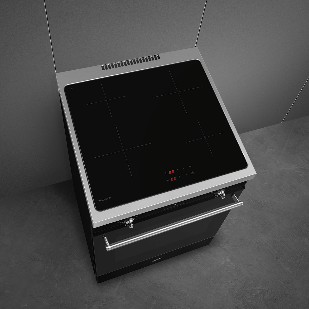 SMEG fornuis met inductie kookplaat - 60cm - C6IMBLT2