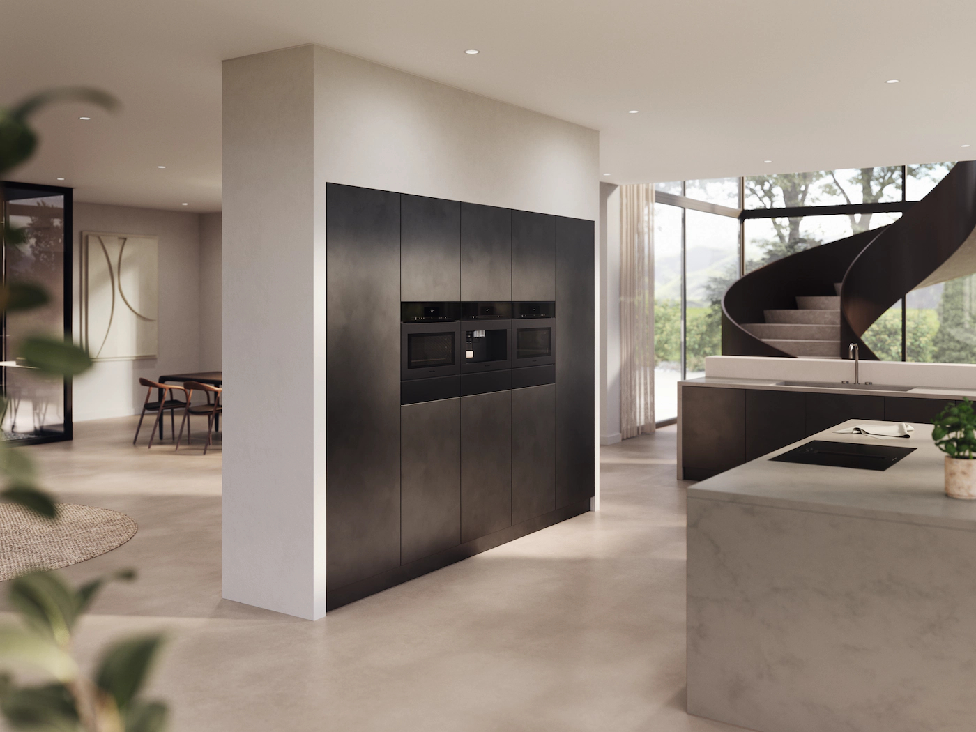 MIELE kookplaat met afzuiging - 80cm - KMDA7876FLMATTFINISHMASW
