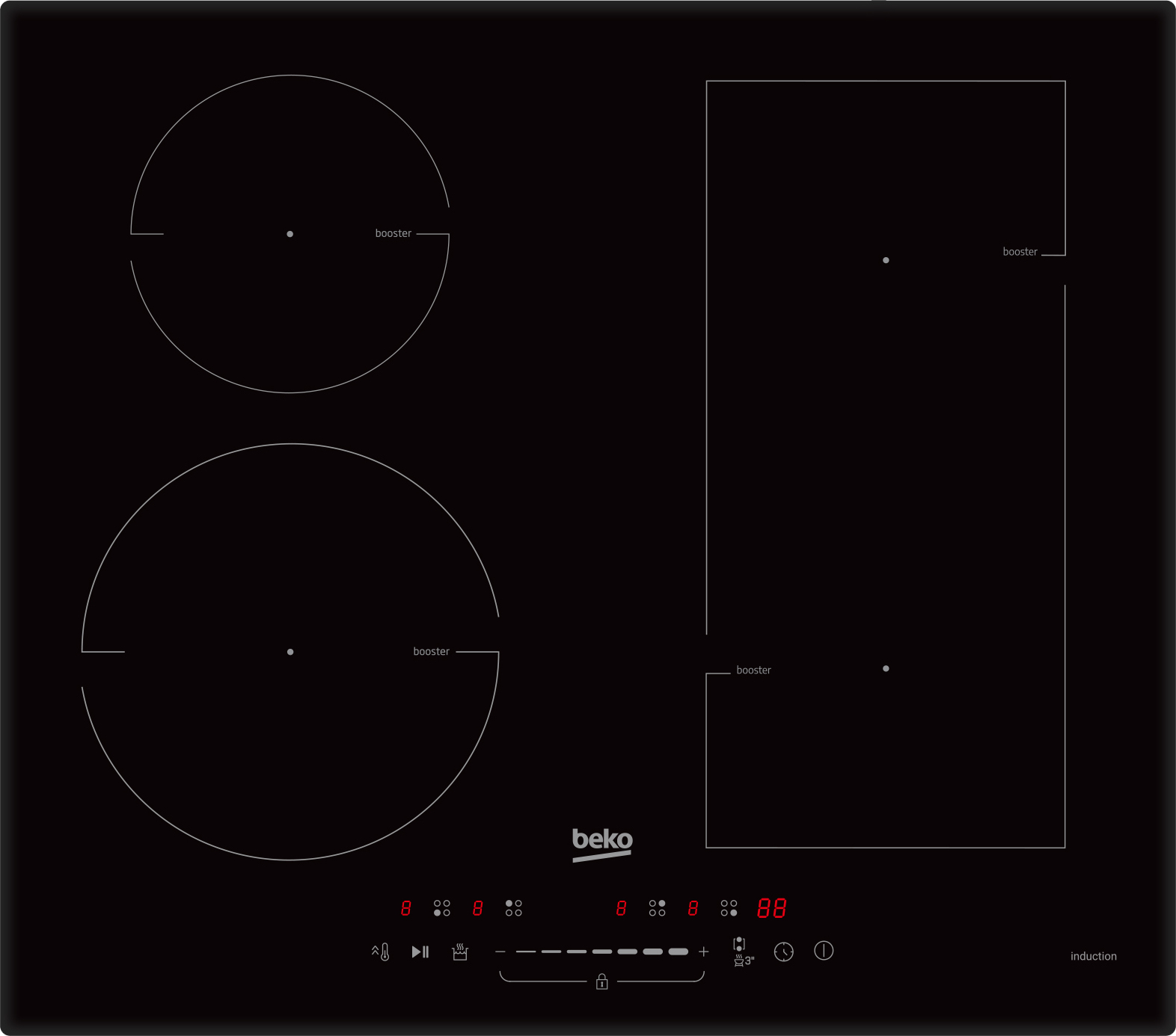BEKO inductiekookplaat - 60cm - HII64500FTO