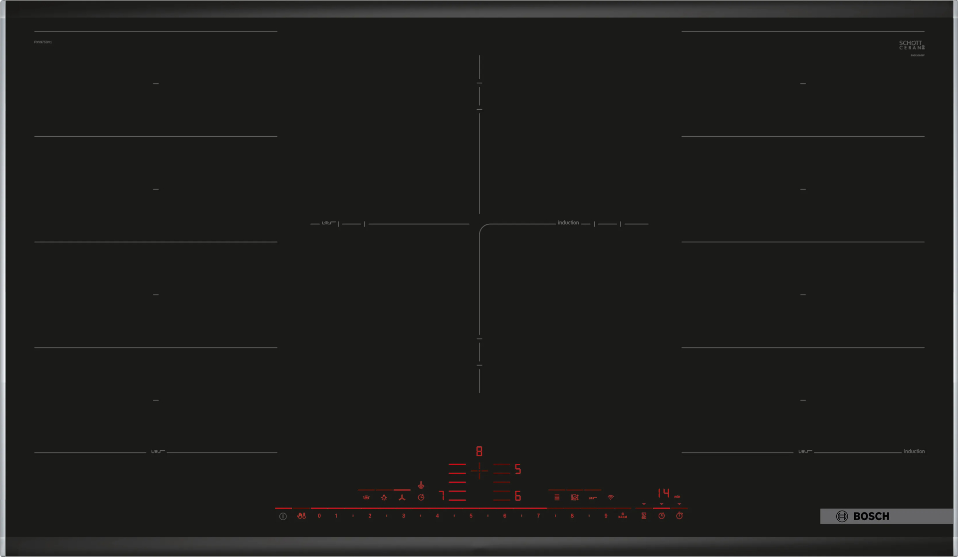 BOSCH SERIE 8 inductiekookplaat - 90cm - PXV975DV1E
