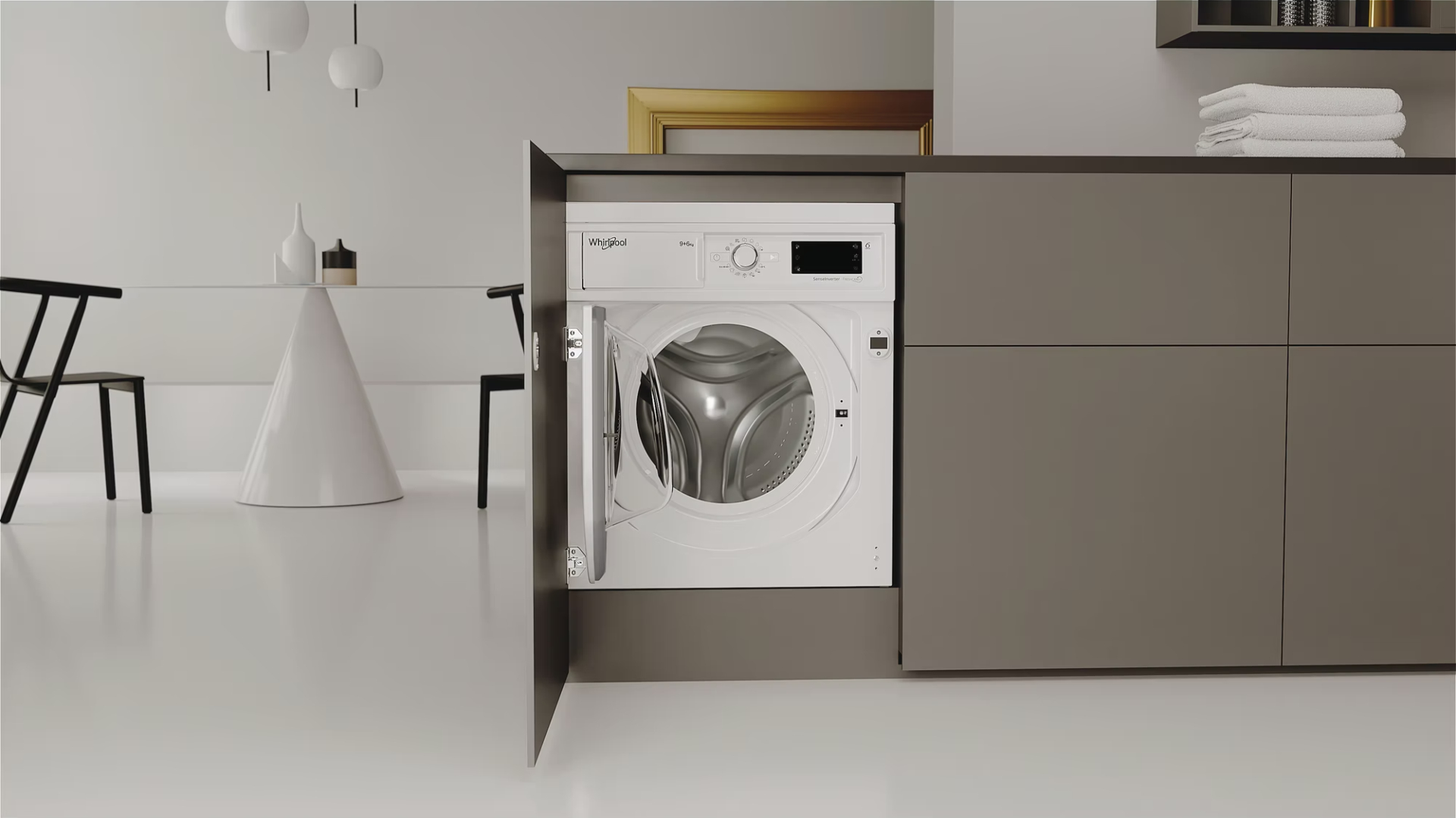 WHIRLPOOL Inbouw was-droogcombinatie 6 kg - BIWDWG961485EU