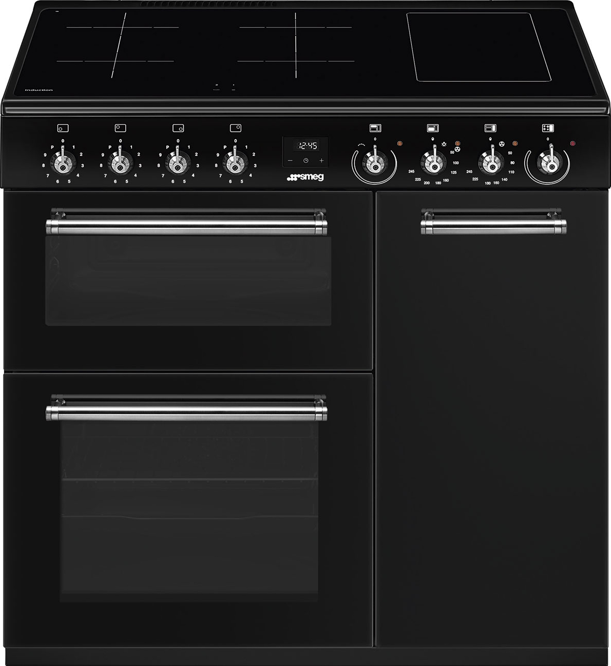 SMEG fornuis met inductie kookplaat - 90cm - CX93IMBL