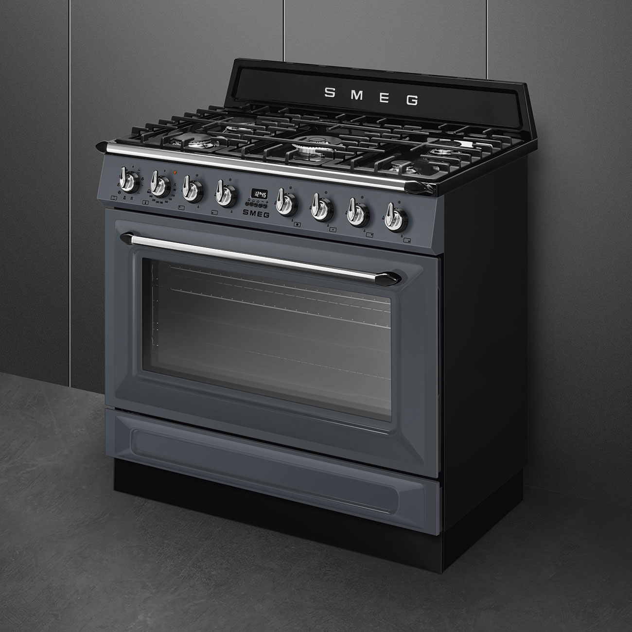 SMEG fornuis met gaskookplaat - 90cm - TR90GMGR