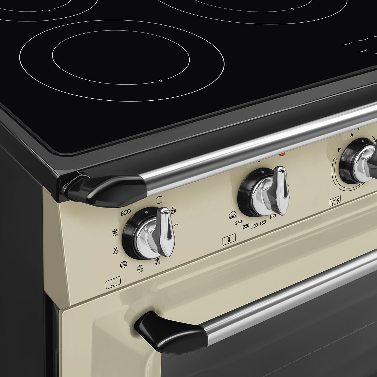 SMEG fornuis met inductie kookplaat - 90cm - TR90IMP