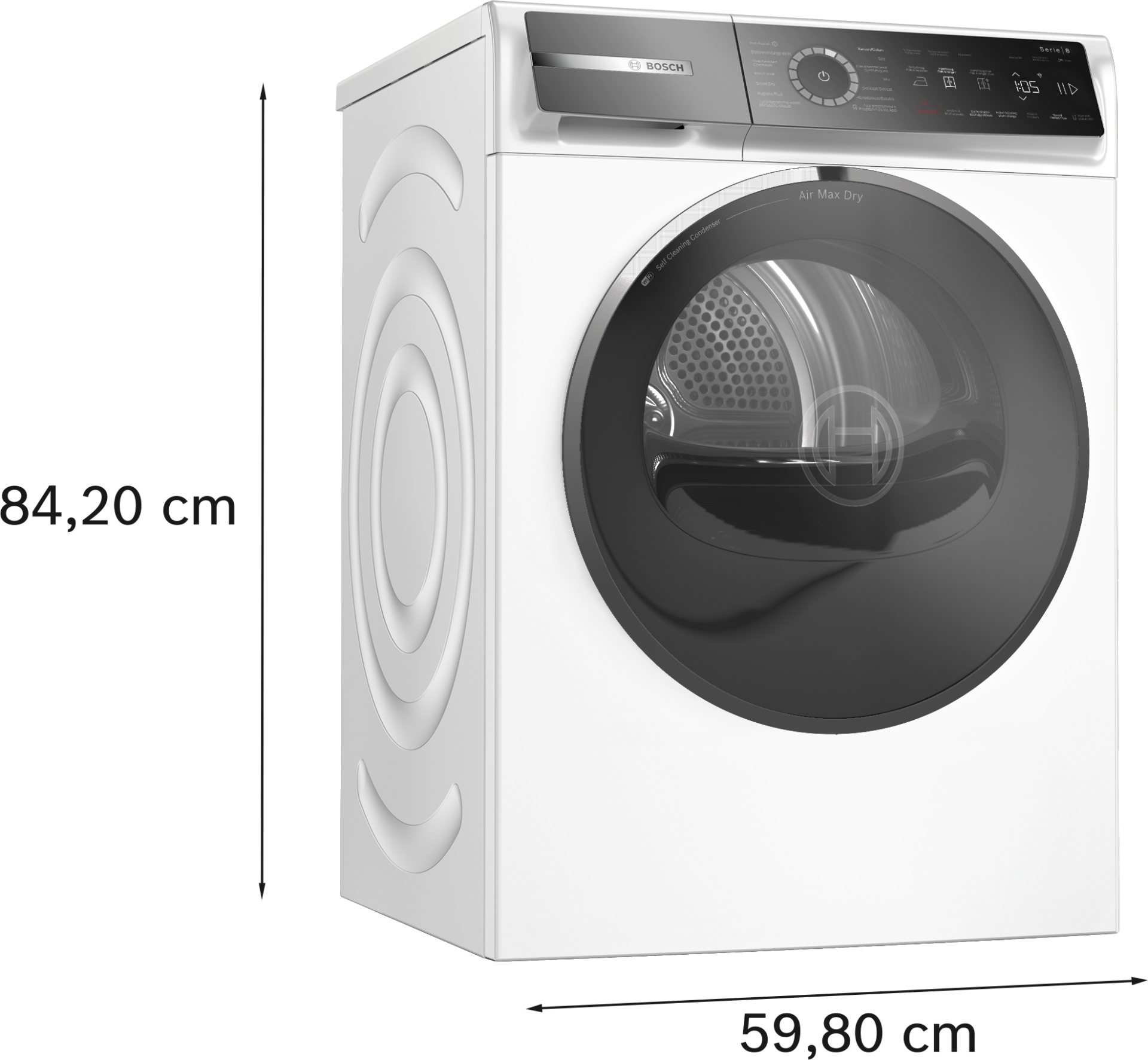 BOSCH SERIE 8 Droogkast 9 kg - WRB247C6FG