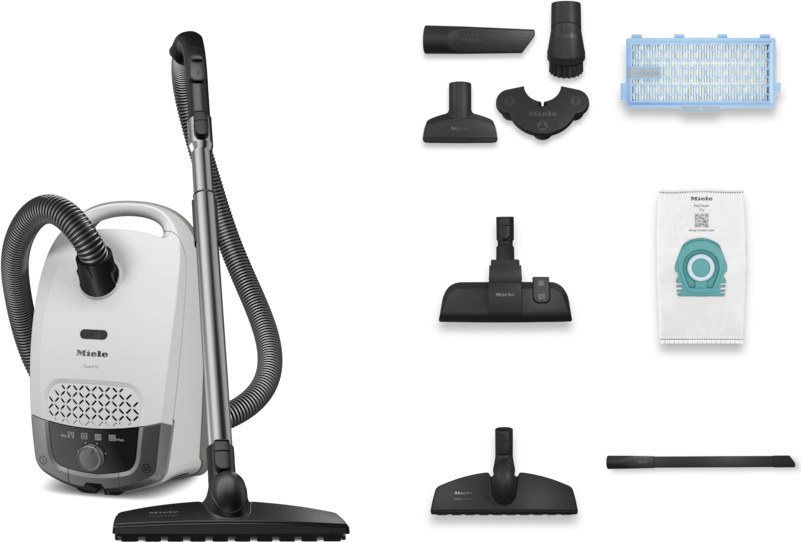 MIELE GUARD stofzuiger met zak - GUARDS1PARQUETFLEXBRILLIANTWHITECE