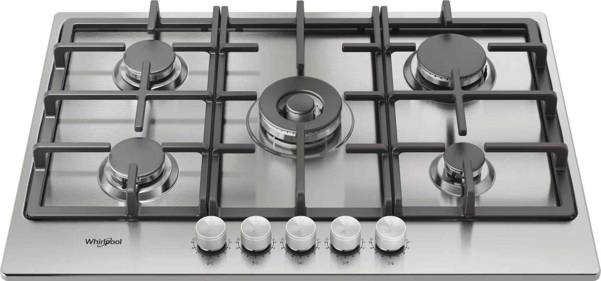 WHIRLPOOL gaskookplaat - 75cm - TKRL761IXK