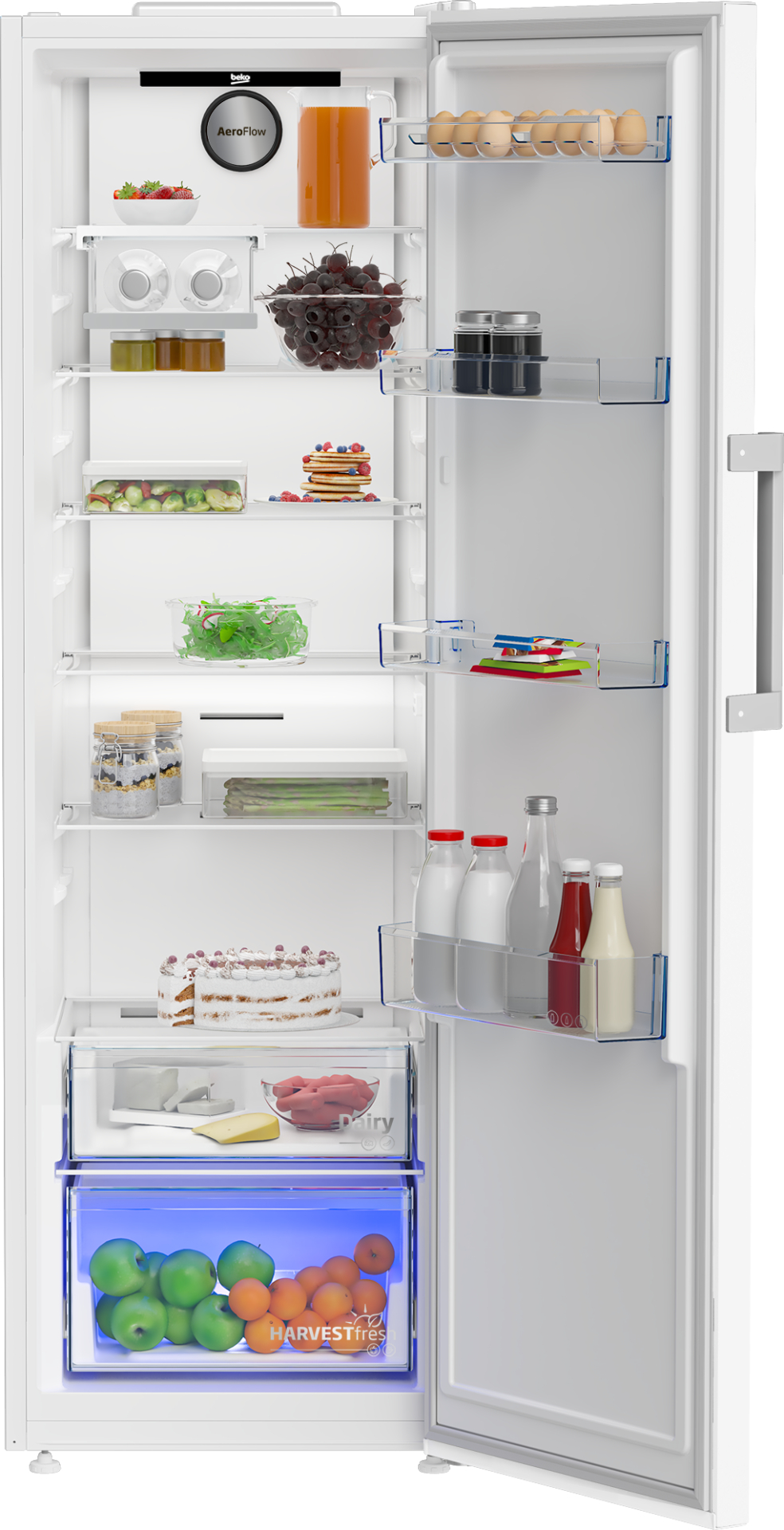 BEKO vrijstaande koelkast zonder vriesvak - 186cm - B3RMLNE444HW