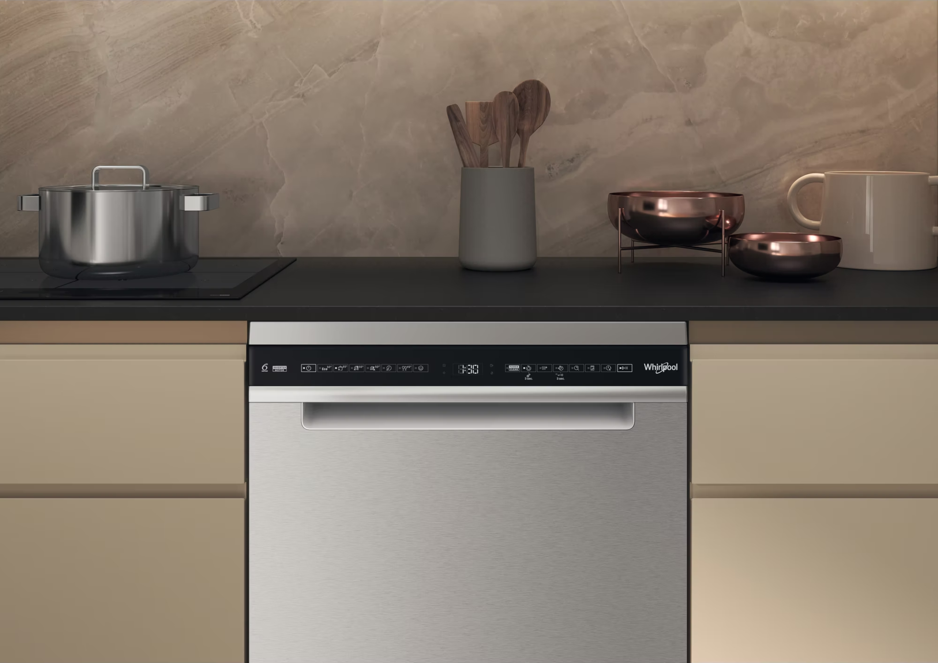 WHIRLPOOL vrijstaande vaatwasser - W8FHS61X
