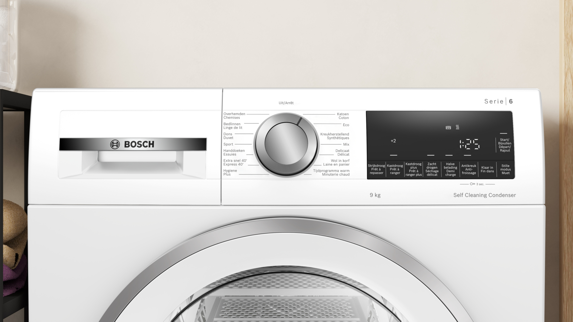 BOSCH SERIE 6 Droogkast 9 kg - WQG245D9FG