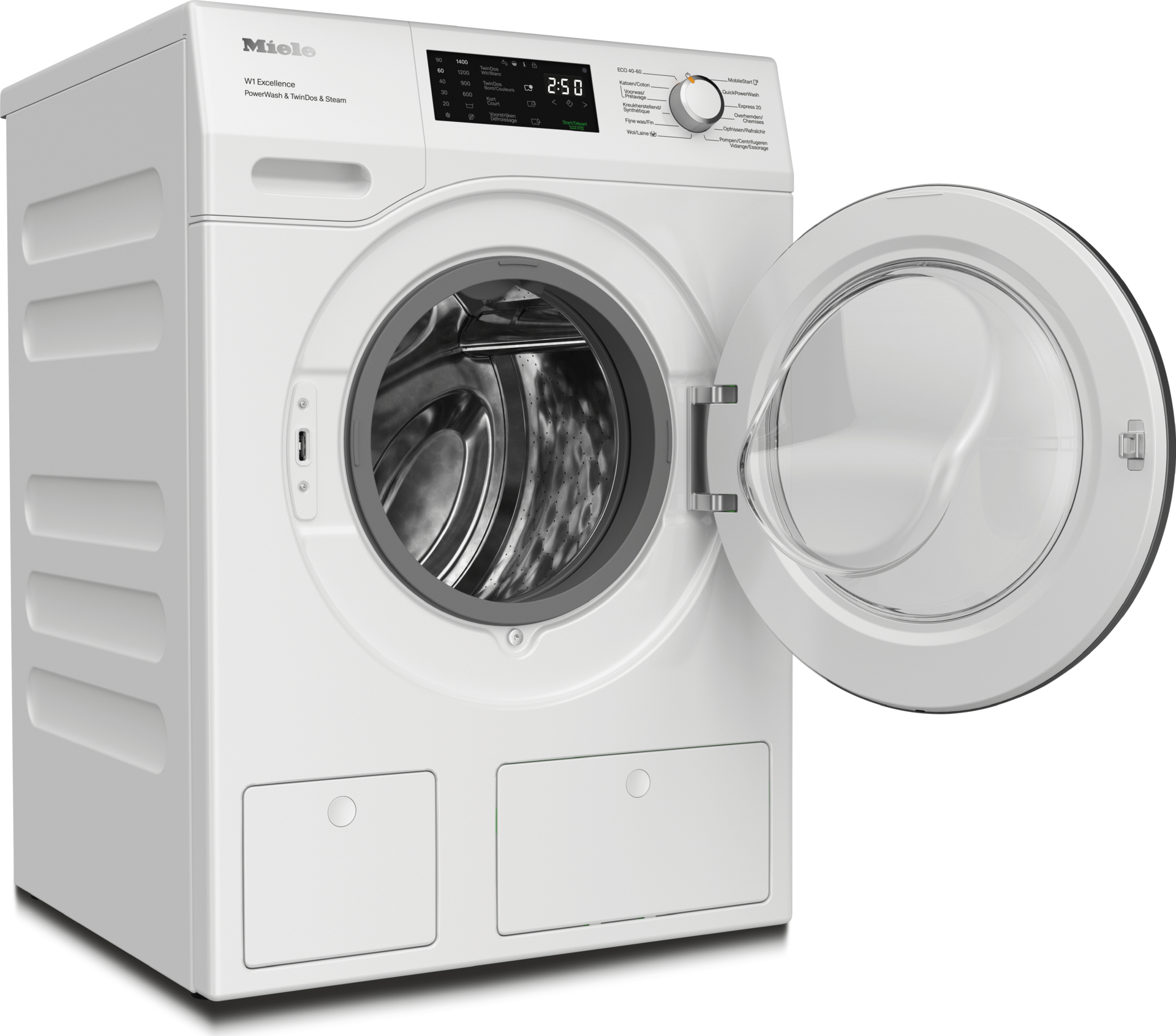 MIELE CHROME EDITION Wasmachine 9 kg - WEG895WPS