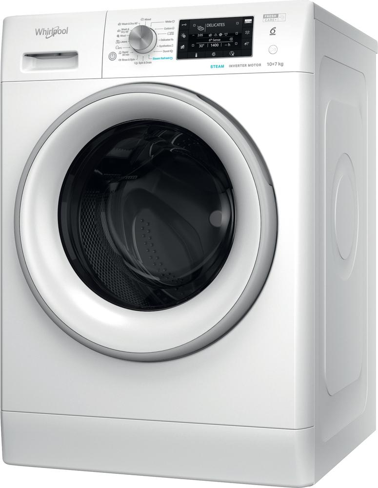 WHIRLPOOL Was-droogcombinatie 7 kg - FFWDD1076258SVEE