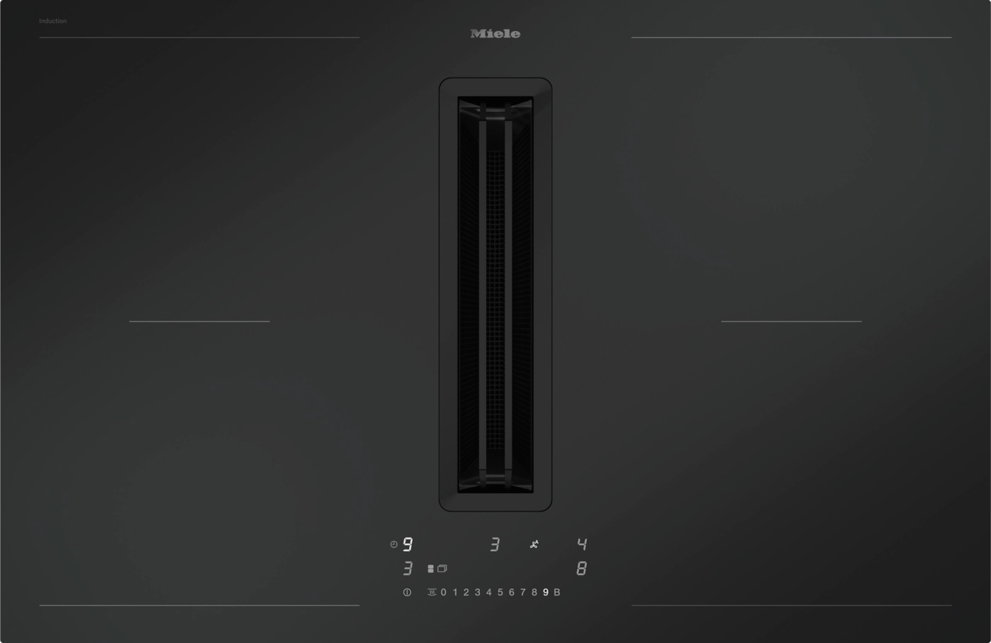 MIELE kookplaat met afzuiging - 80cm - KMDA7876FLMATTFINISHMASW