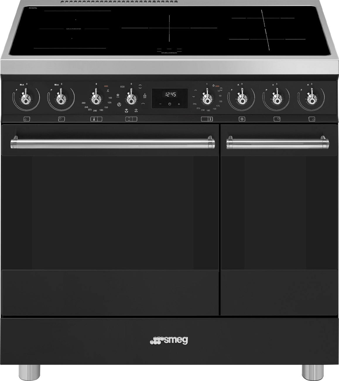 SMEG fornuis met inductie kookplaat - 90cm - C92IMMB2