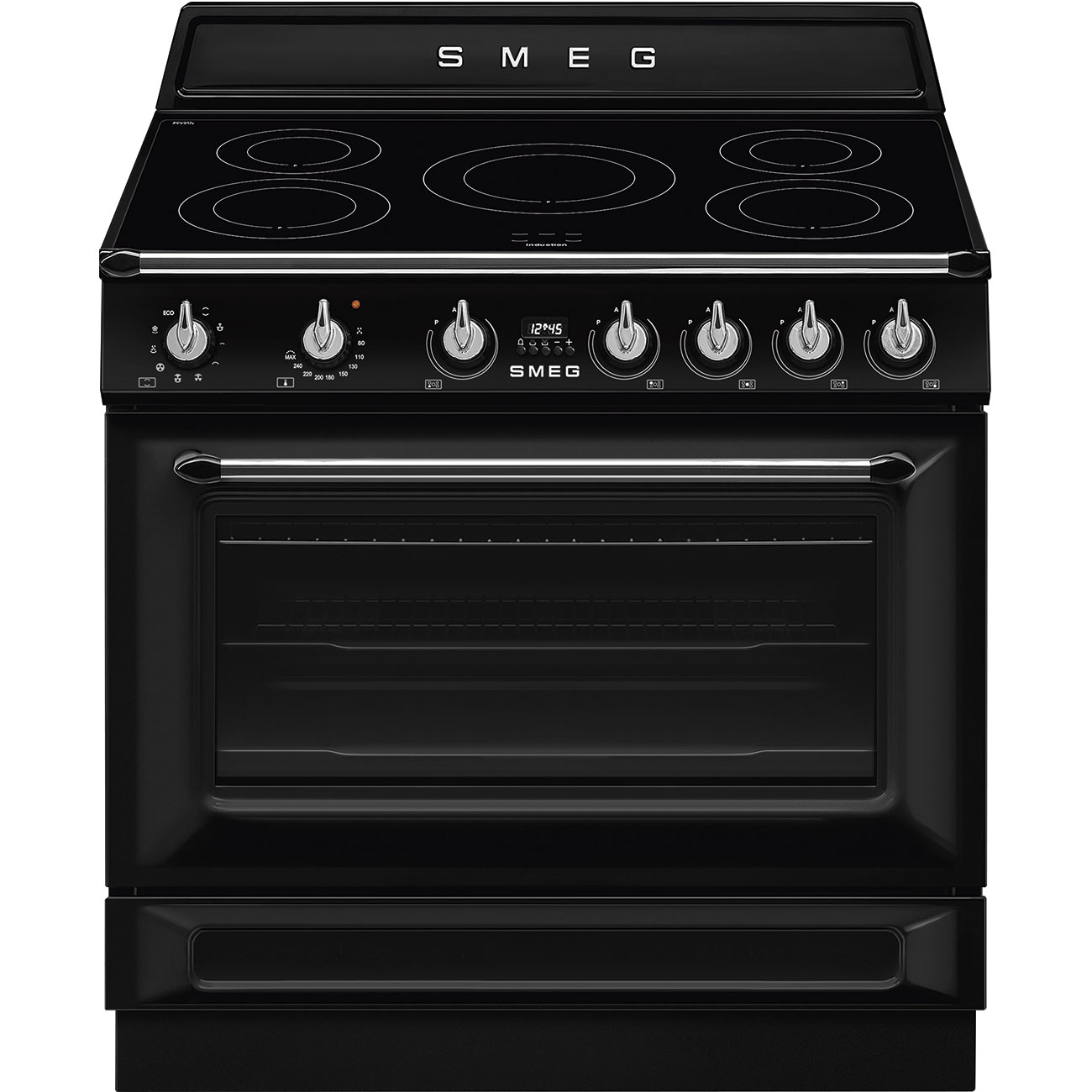 SMEG TR90IMBL fornuis met inductie kookplaat - 90cm