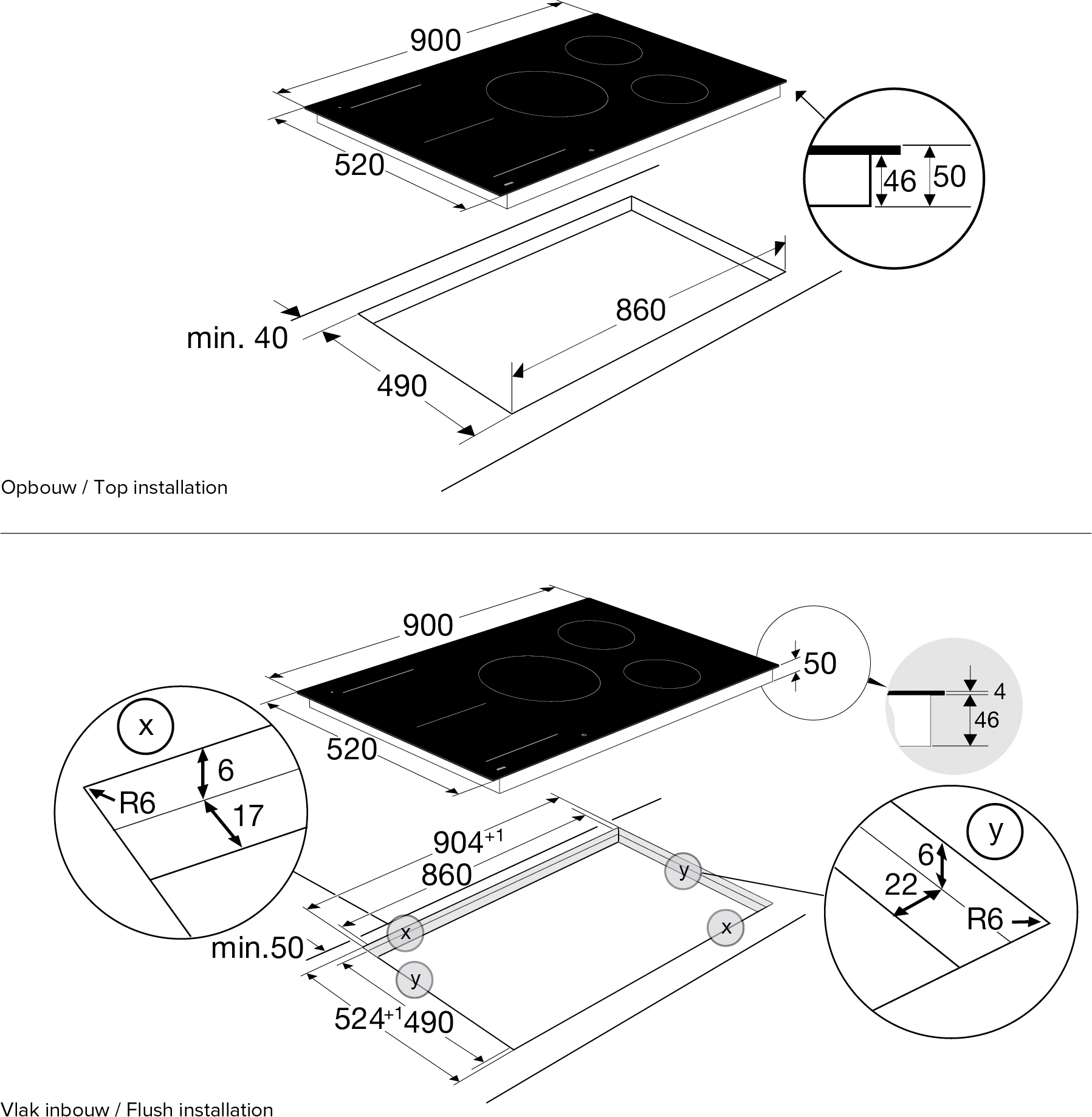 ATAG inductiekookplaat - 90cm - HI89571FV