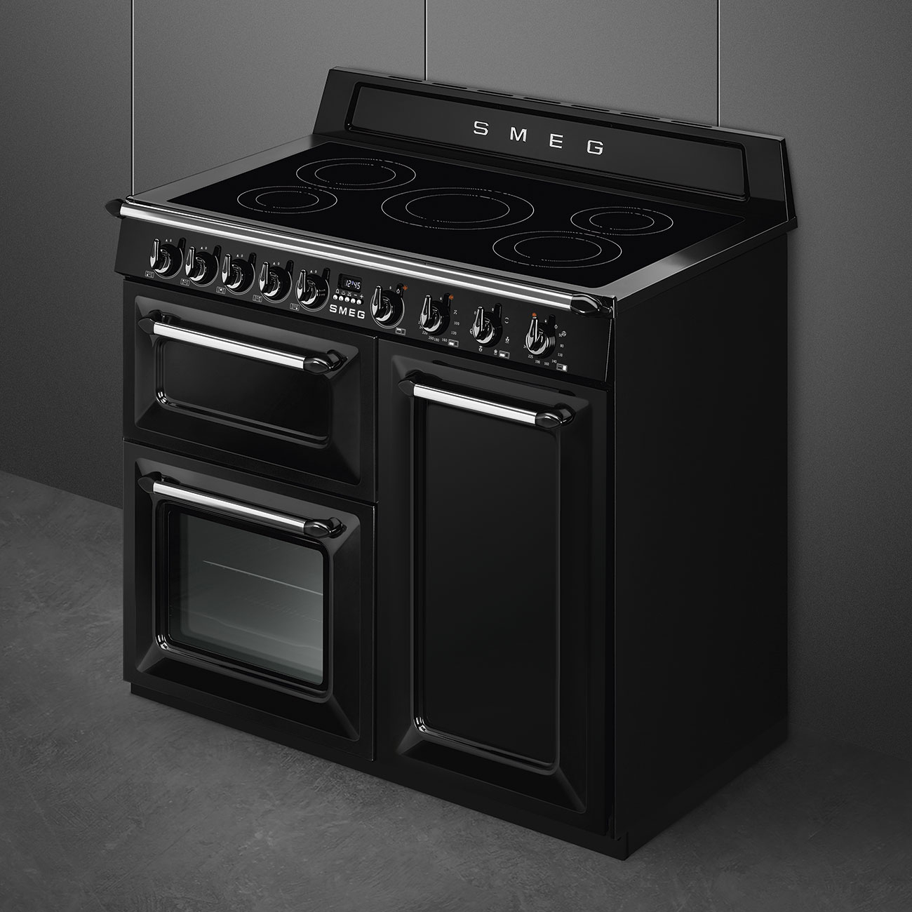 SMEG fornuis met inductie kookplaat - 100cm - TR103IBL2