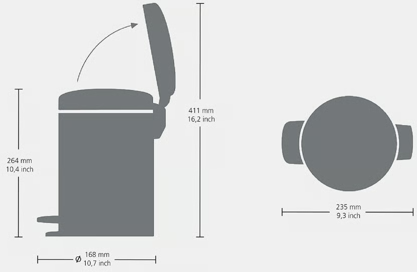 BRABANTIA pedaalemmer - 255243
