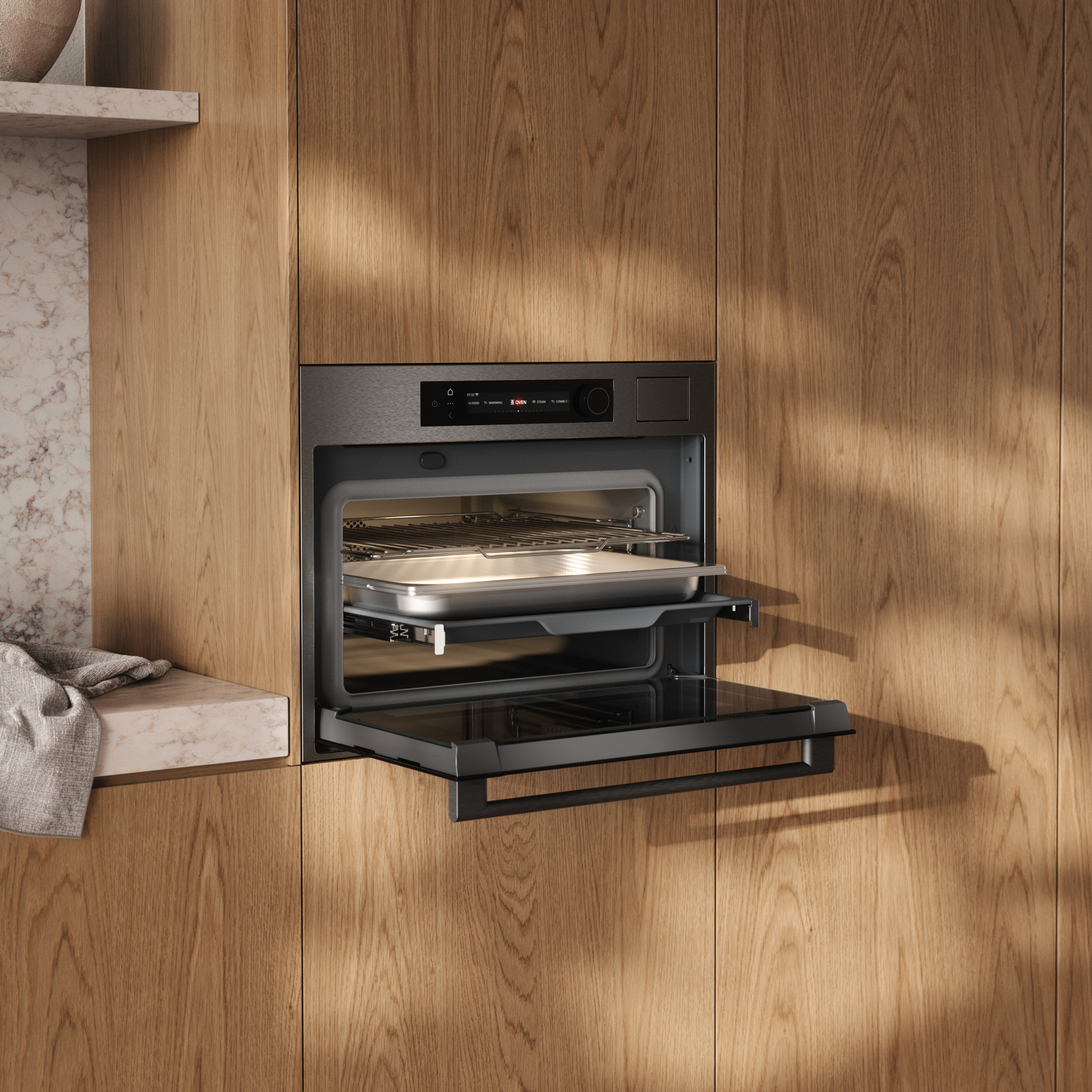 ATAG multifunctionele oven met stoom - 45cm - CS8412D