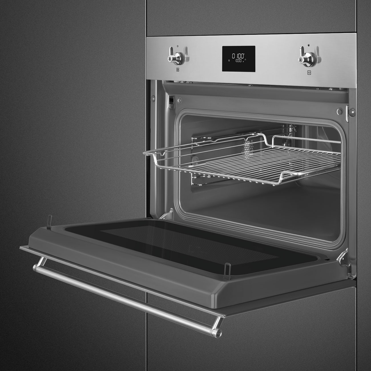 SMEG microgolfoven met grill - 45cm - SO4301M0X