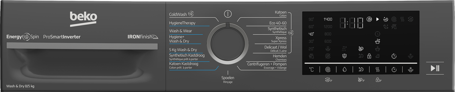 BEKO was- droogcombinatie - BM5DFT4841A