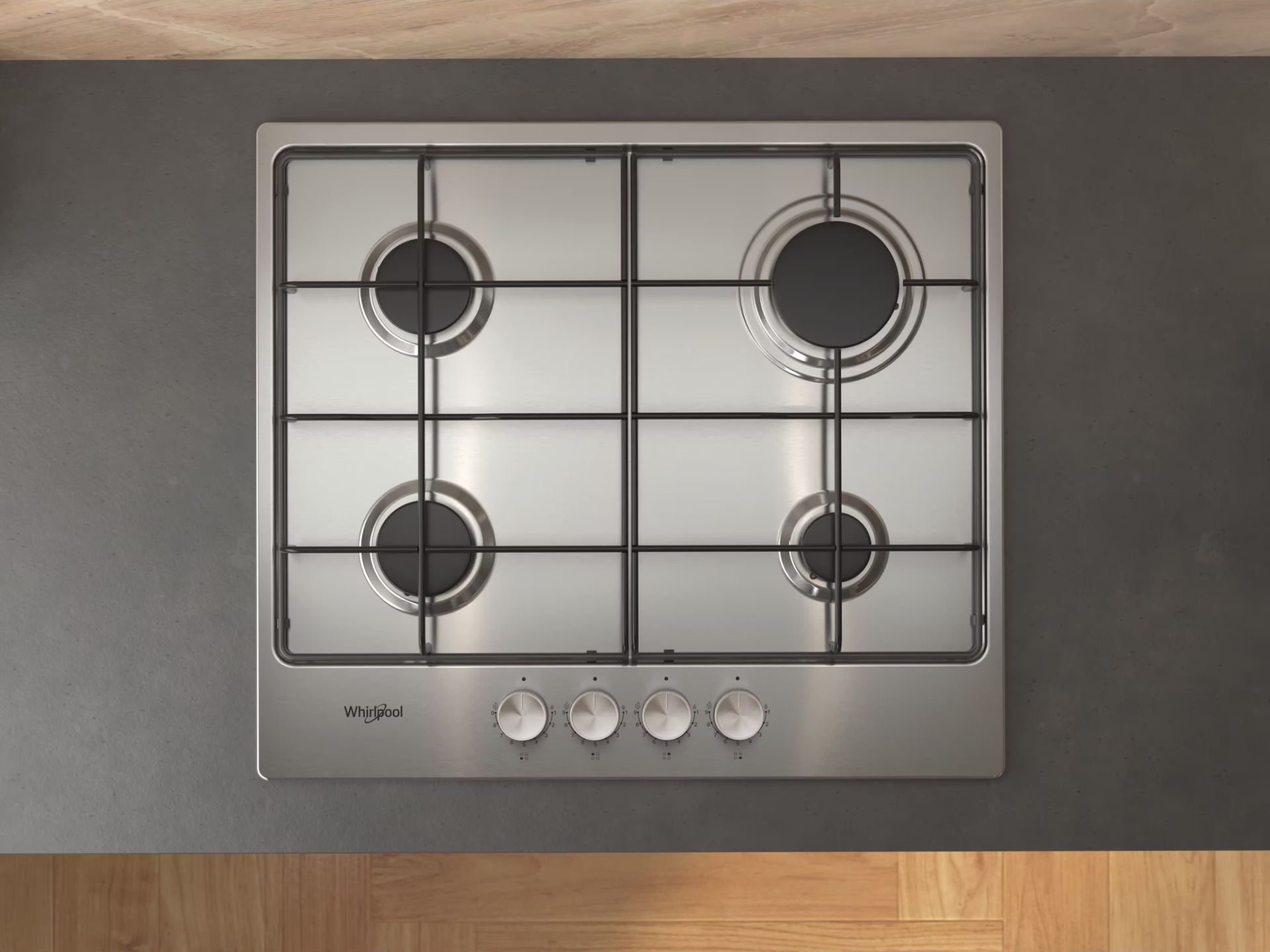 WHIRLPOOL gaskookplaat - 60cm - TGML650IX