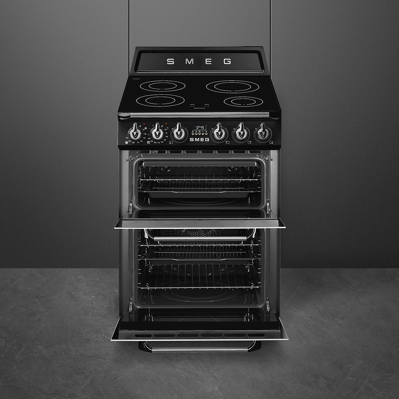SMEG fornuis met inductie kookplaat - 60cm - TR62IBL2