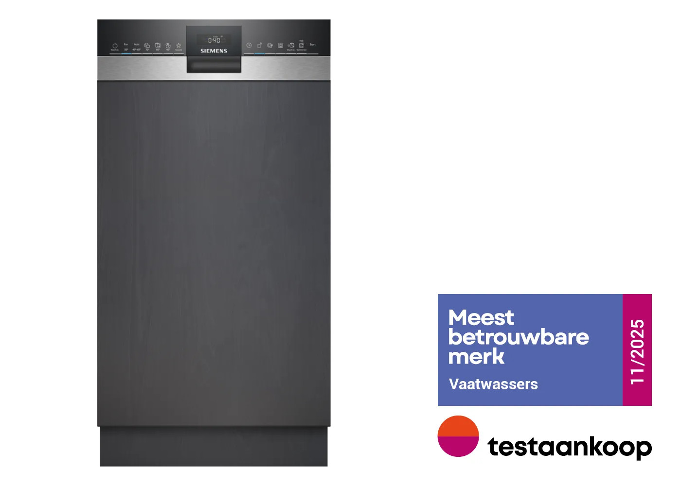 SIEMENS SR55ZS10ME IQ500 vaatwasser met bedieningspaneel