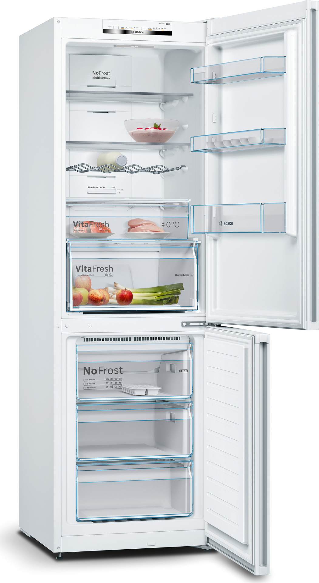 BOSCH SERIE 4 Vrijstaande koel-vriescombinatie - KGN36VWED