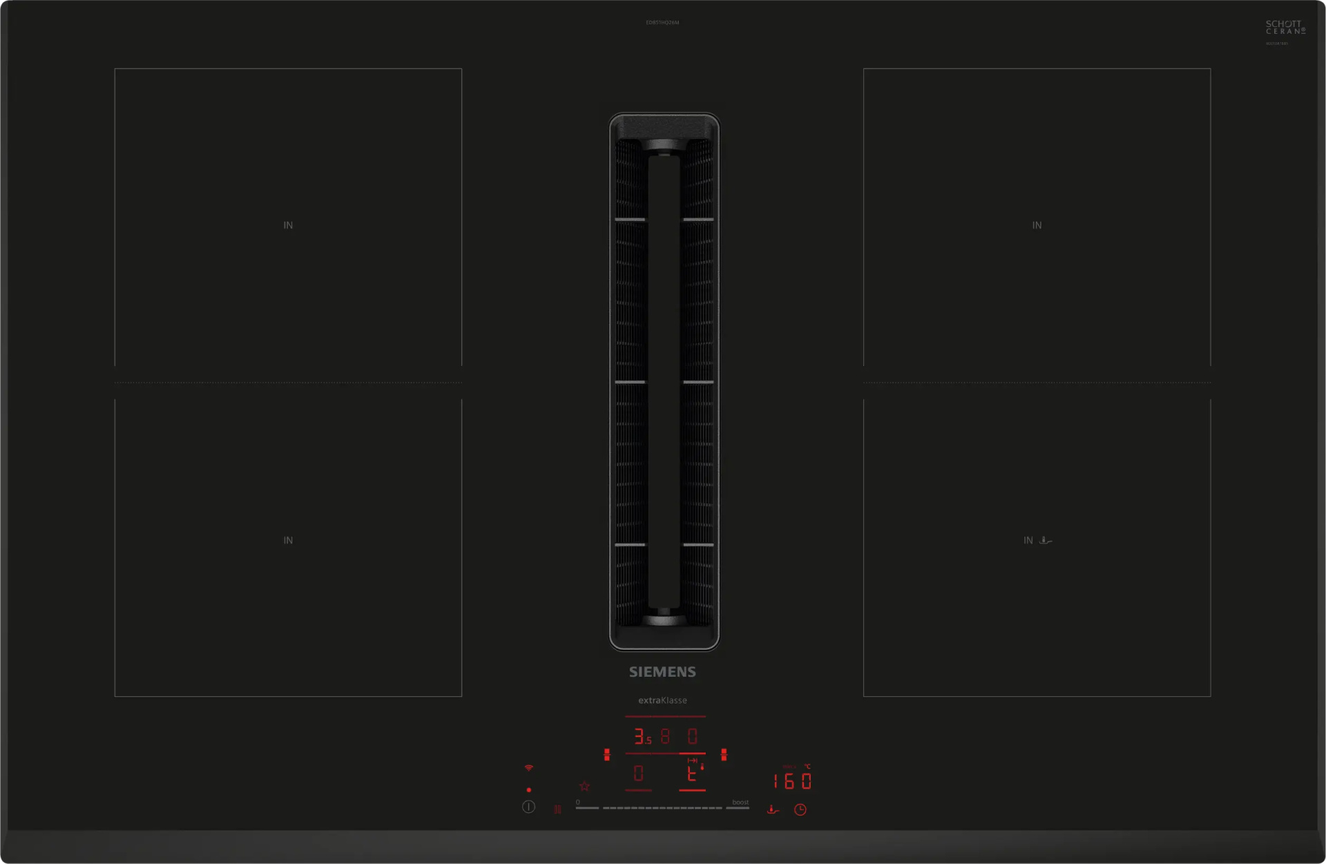 SIEMENS IQ500 kookplaat met afzuiging - 80cm - ED851HQ26M
