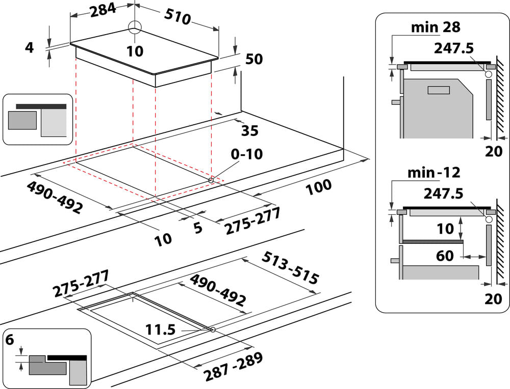 WHIRLPOOL inductiekookplaat - domino - WSQ0530NE
