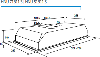 BEKO inbouwgroep - 53cm - HNU51311S