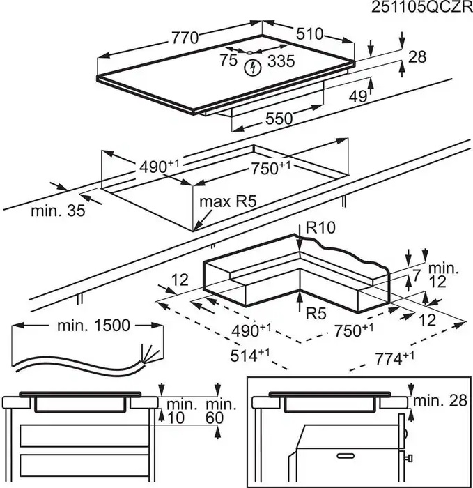 AEG 6000 inductiekookplaat - 80cm - TO84IB00IT