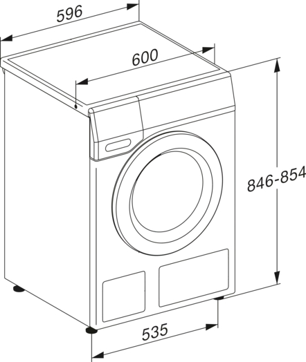 MIELE STANDARD CHROME EDITION was- droogcombinatie - WTR870WPM