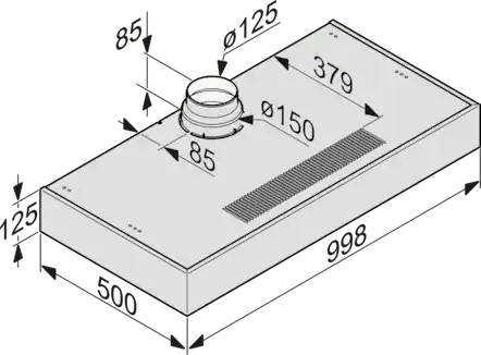 MIELE onderbouw dampkap - 100cm - DA1200