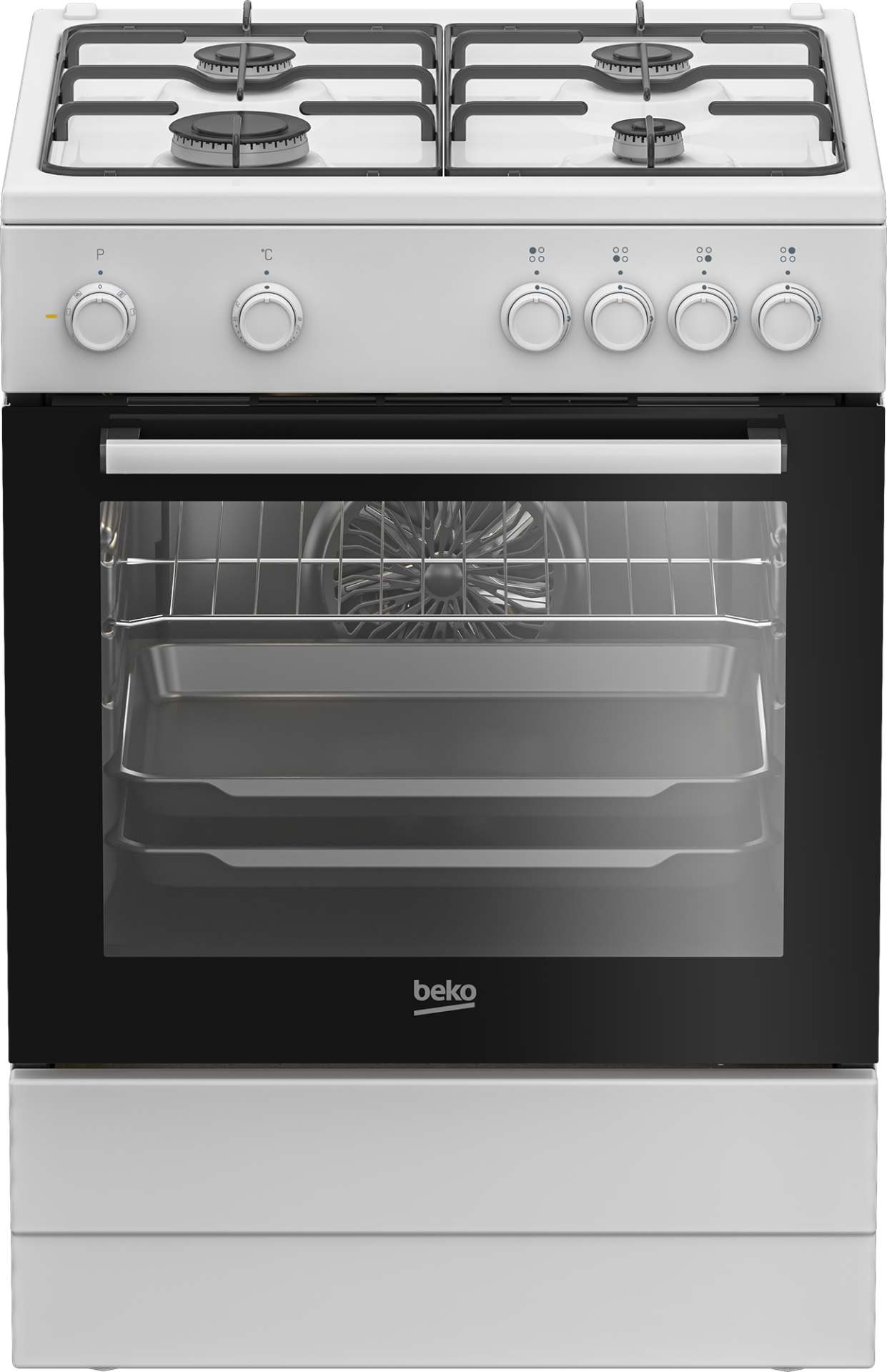 BEKO fornuis met gaskookplaat - 60cm - FBM6202W
