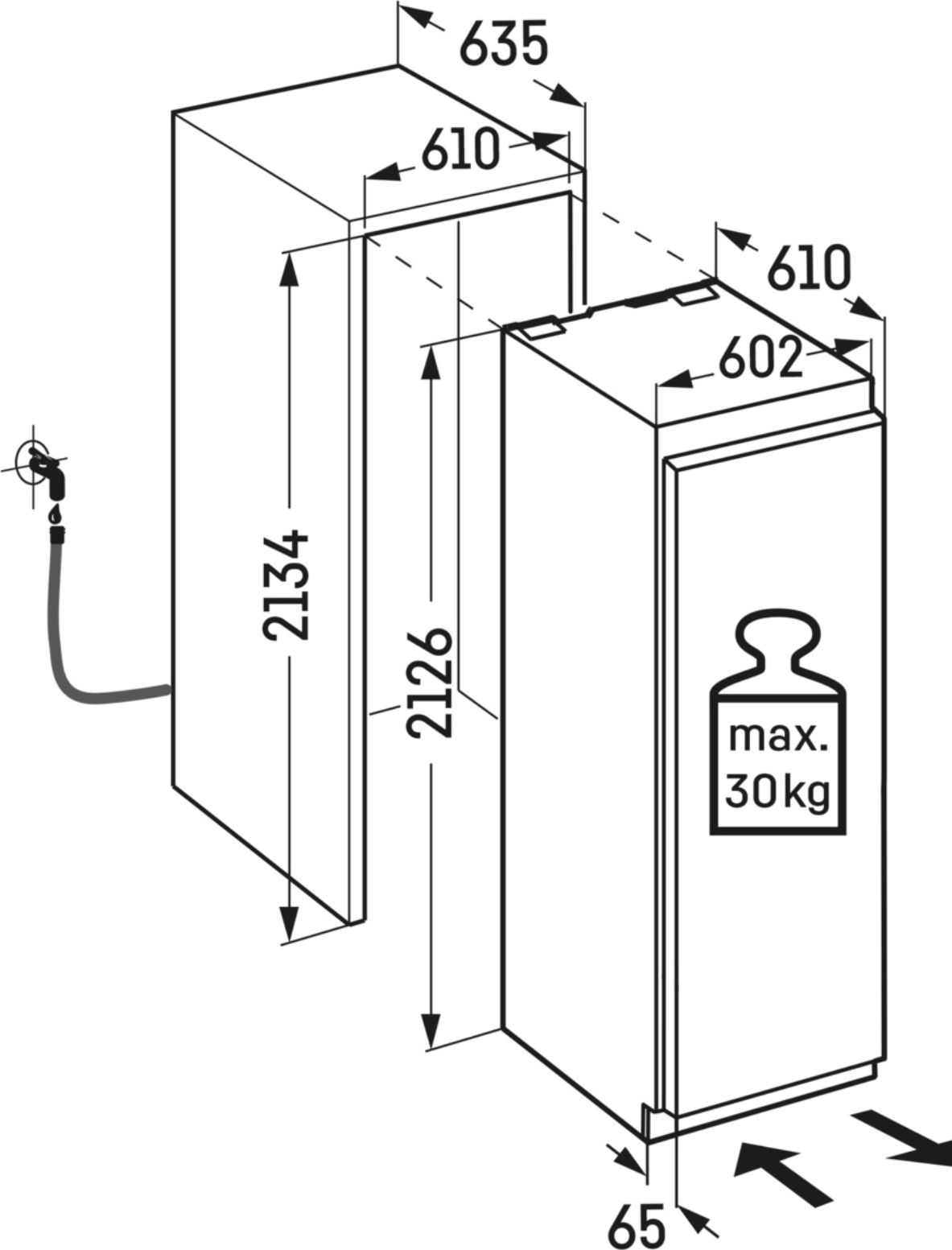 LIEBHERR MONOLITH inbouw vriezer - 213cm - EFNEI967120617