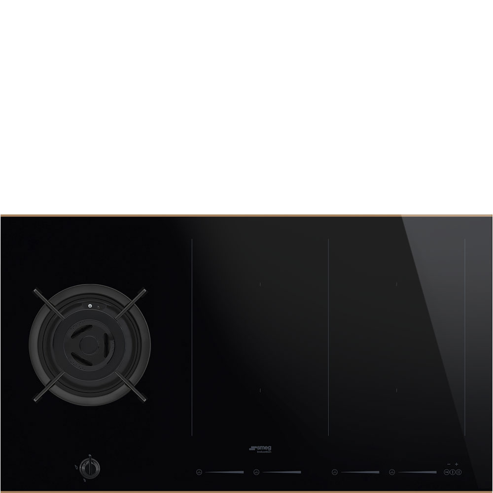 SMEG PM6954R gas- en inductiekookplaat - 90cm