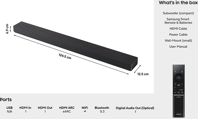 SAMSUNG Soundbar - HW-QS90H/XN