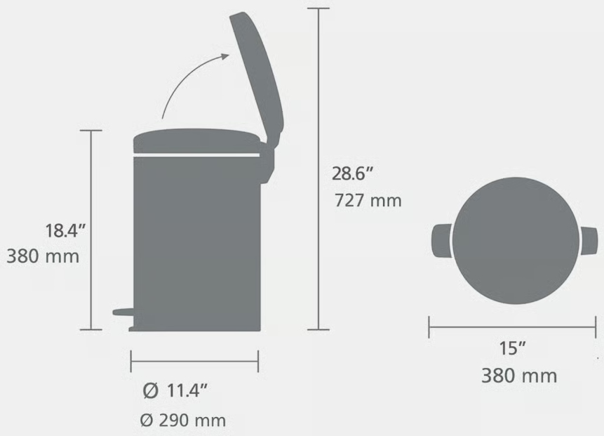 BRABANTIA pedaalemmer - 254406