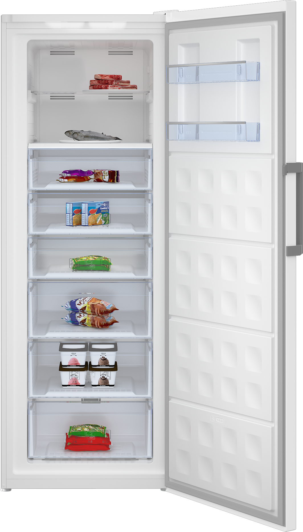 BEKO vrijstaande vriezer - 192cm - RFNE448E45W
